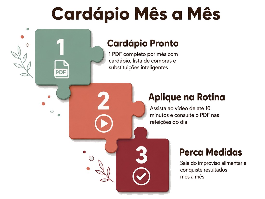 Método Cardápio Mês a Mês em 3 etapas